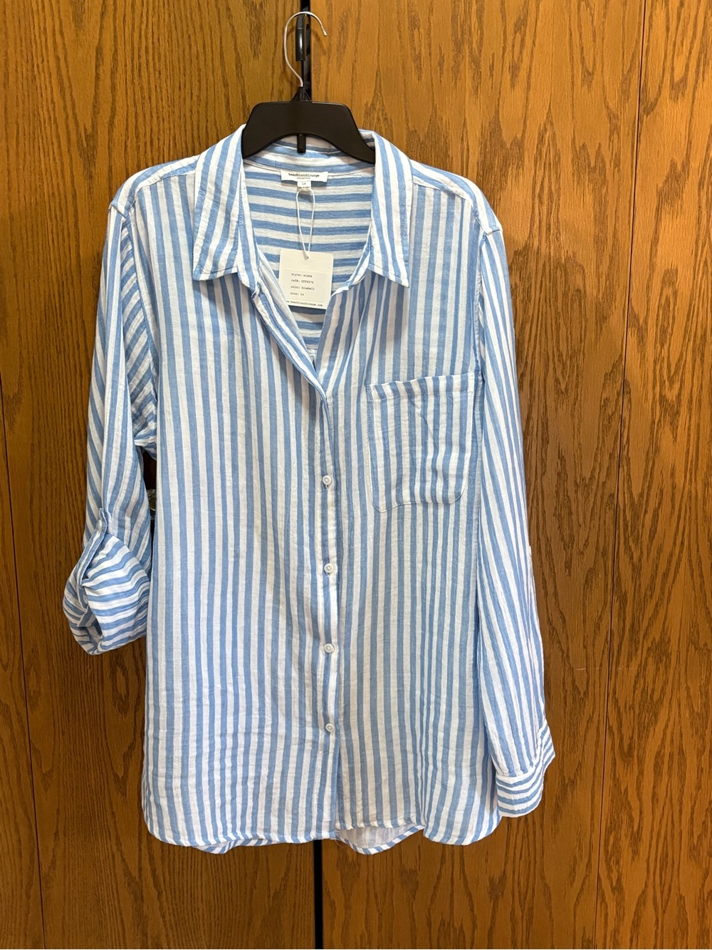 Cotton Button-Up Over-Sized Blouse